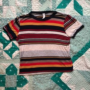 striped vintage-inspired T shirt size S